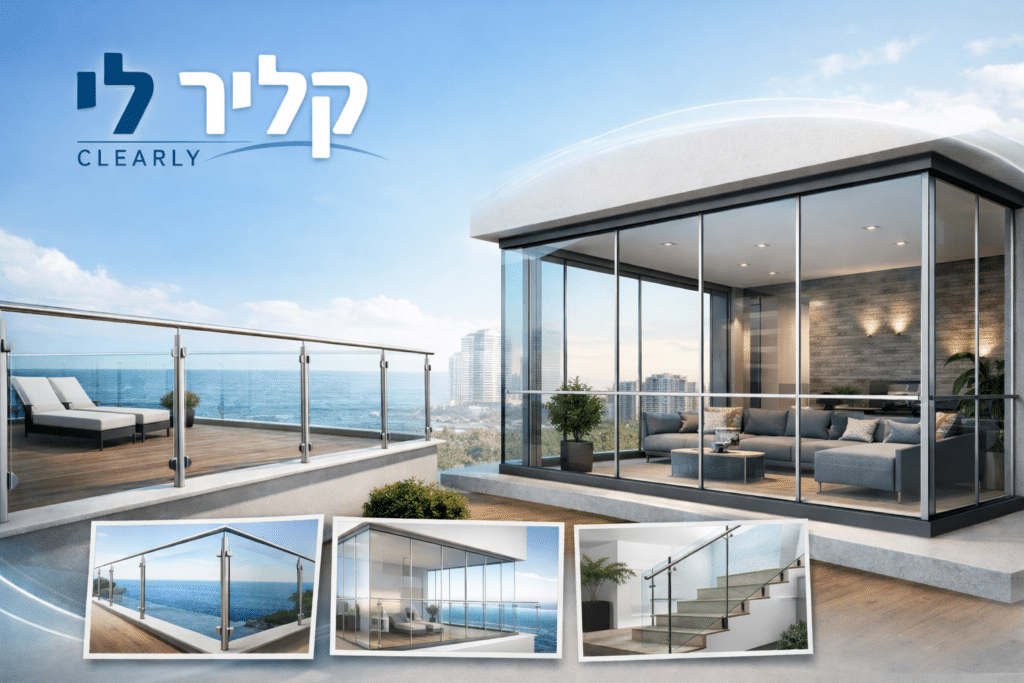 Clear Ly חדרה – סורגים שקופים, מעקות וסגירת מרפסת